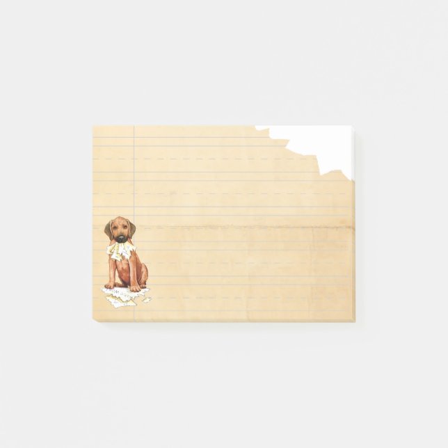 Rhodesian Ridgeback Ate My Homework Post-it Notes (Front)