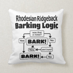 Rhodesian Ridgeback Barking Logic Cushion