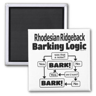 Rhodesian Ridgeback Barking Logic Magnet
