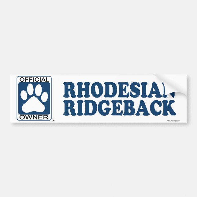 RHODESIAN RIDGEBACK_Blue Bumper Sticker (Front)