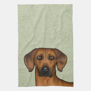Rhodesian Ridgeback Brown African Lion Dog Head Tea Towel