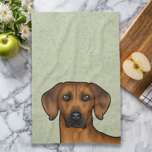 Rhodesian Ridgeback Brown African Lion Dog Head Tea Towel