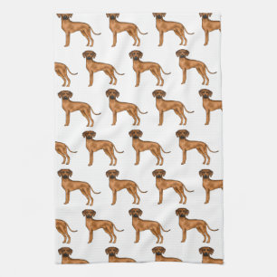 Rhodesian Ridgeback Brown African Lion Dog Pattern Tea Towel