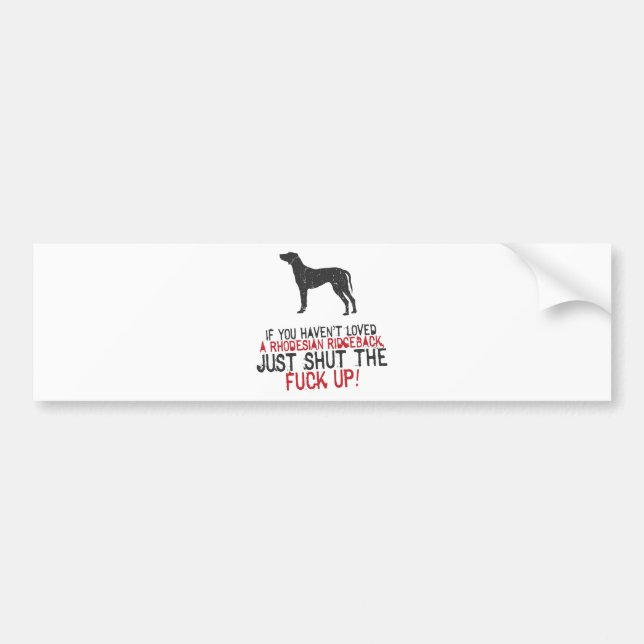 Rhodesian Ridgeback Bumper Sticker (Front)