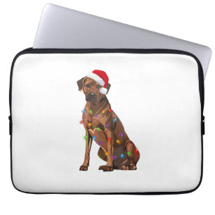 Rhodesian Ridgeback Christmas Lights Xmas Dog Love Laptop Sleeve