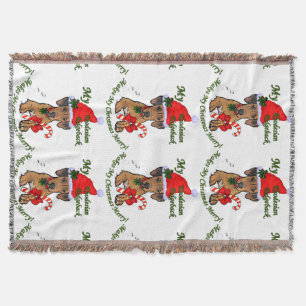 Rhodesian Ridgeback Christmas Throw Blanket