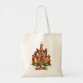 Rhodesian Ridgeback Christmas Tree Lights Funny Do Tote Bag