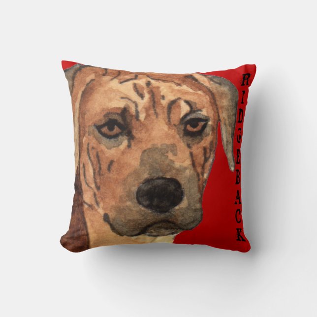 Rhodesian Ridgeback Colour Block Cushion (Front)