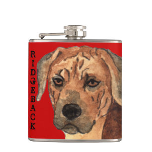 Rhodesian Ridgeback Colour Block Hip Flask