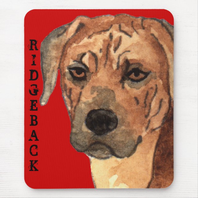 Rhodesian Ridgeback Colour Block Mouse Pad (Front)