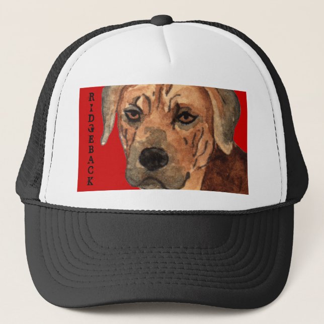 Rhodesian Ridgeback Colour Block Trucker Hat (Front)