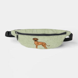 Rhodesian Ridgeback Cute African Lion Dog Green Bum Bags