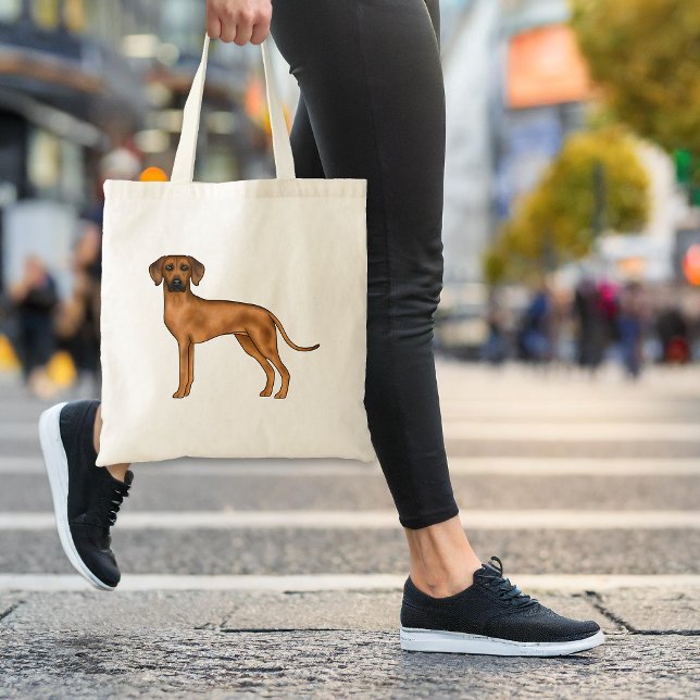 Rhodesian Ridgeback Cute Brown African Lion Dog Tote Bag (Please note: This image is a digital mockup. The product may not be in scale.)