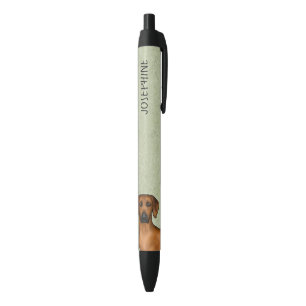 Rhodesian Ridgeback Cute Brown Dog With Name Green Black Ink Pen