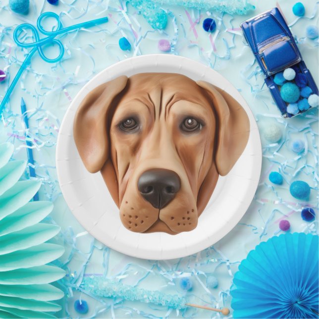 Rhodesian Ridgeback Dog 3D Inspired Paper Plate (Party)
