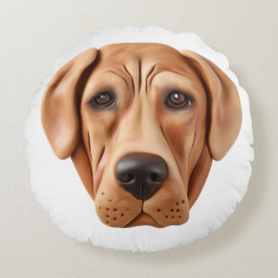 Rhodesian Ridgeback Dog 3D Inspired Round Cushion