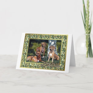 Rhodesian Ridgeback Dog Blank Christmas Card