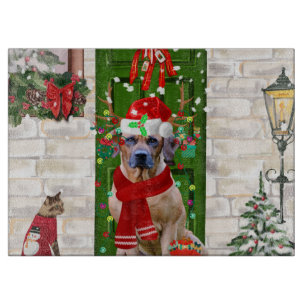 Rhodesian Ridgeback Dog Christmas  Cutting Board
