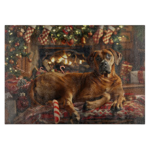 Rhodesian Ridgeback Dog Christmas Festive Cutting Board