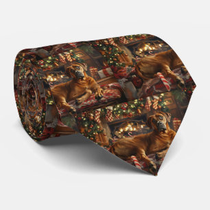 Rhodesian Ridgeback Dog Christmas Festive Tie