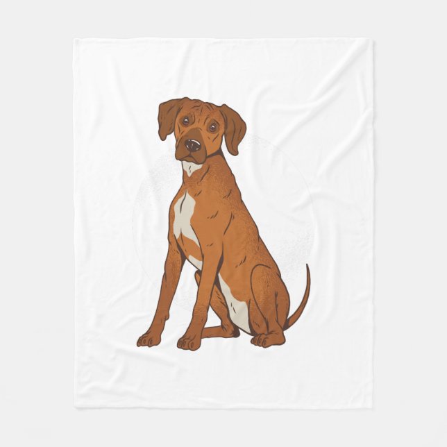 Rhodesian Ridgeback dog Fleece Blanket (Front)