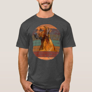 Rhodesian Ridgeback Dog Gift Retro Sunset T-Shirt