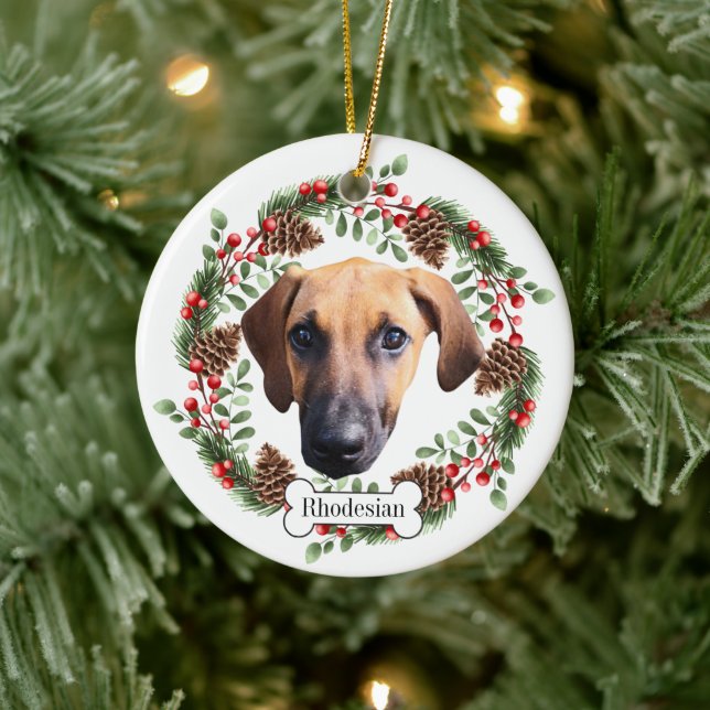 Rhodesian Ridgeback dog Personalised Pet Ornament (Tree)
