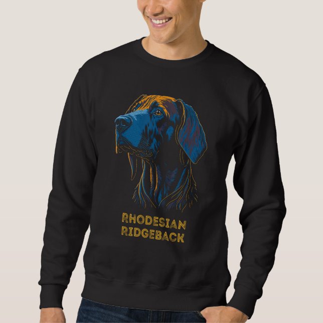 Rhodesian Ridgeback Dog Portrait Southern Africa F Sweatshirt (Front)