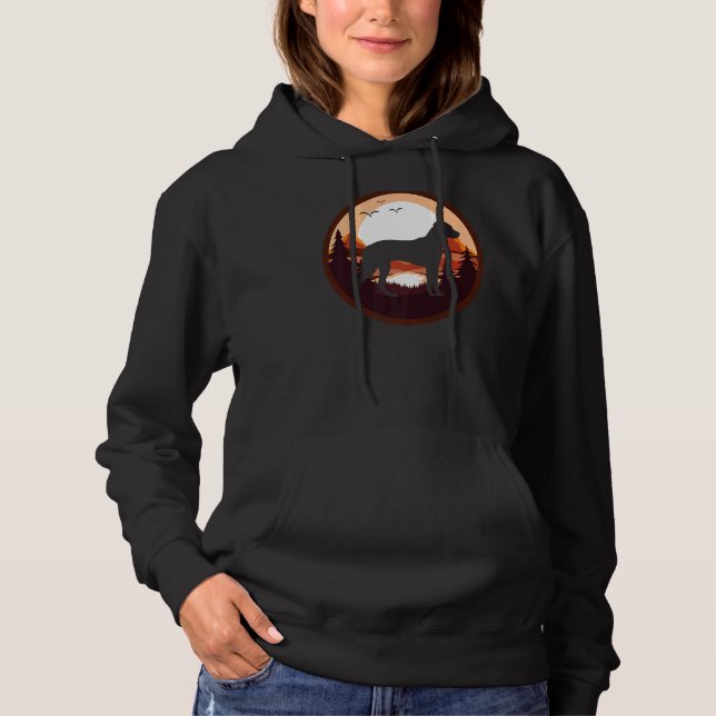 Rhodesian Ridgeback Dog Retro  2 Hoodie (Front)