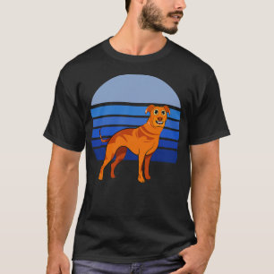 Rhodesian Ridgeback Dog Retro Blue 2 T-Shirt