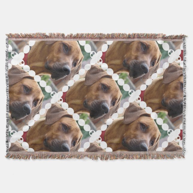 Rhodesian Ridgeback Dog Throw Blanket (Front)