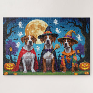 Rhodesian Ridgeback Dogs Pumpkin Halloween Funny  Jigsaw Puzzle