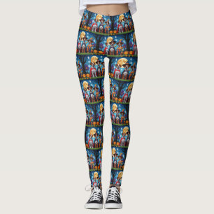 Rhodesian Ridgeback Dogs Pumpkin Halloween Funny Leggings