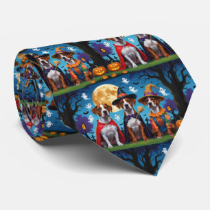 Rhodesian Ridgeback Dogs Pumpkin Halloween Funny  Tie