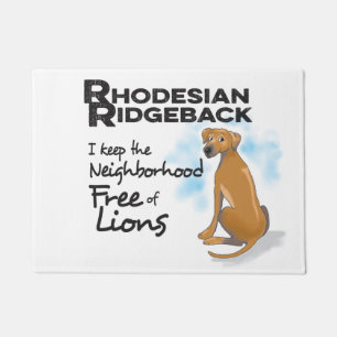 Rhodesian ridgeback door mat