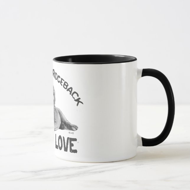 Rhodesian Ridgeback Drawing Mug (Right)