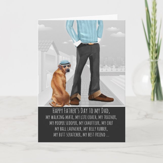 Rhodesian Ridgeback from the Dog Father's Day Card (Front)