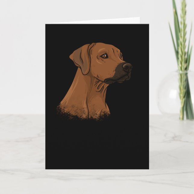 Rhodesian Ridgeback Gift Idea brown Dog Card (Front)