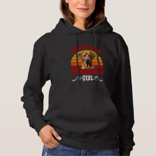 RHODESIAN RIDGEBACK GIRL Vintage Dog Mum Ridgeback Hoodie