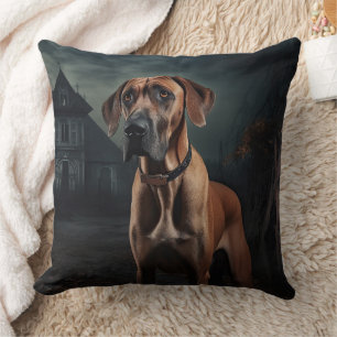 Rhodesian Ridgeback Halloween Scary  Cushion