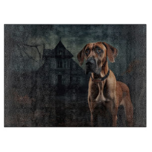 Rhodesian Ridgeback Halloween Scary Cutting Board