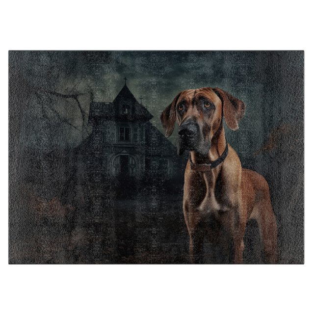 Rhodesian Ridgeback Halloween Scary  Cutting Board (Front)