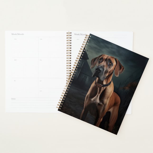 Rhodesian Ridgeback Halloween Scary  Planner (Display)