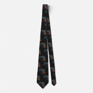 Rhodesian Ridgeback Halloween Scary  Tie