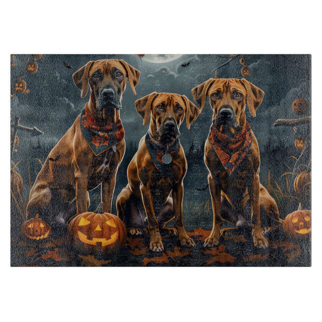 Rhodesian Ridgeback Halloween Spooky  Cutting Board (Front)