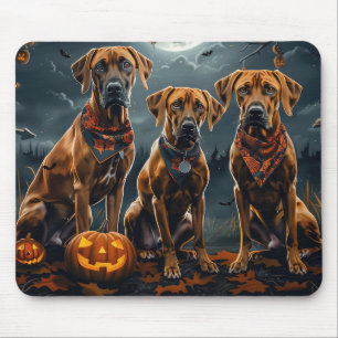Rhodesian Ridgeback Halloween Spooky Mouse Pad