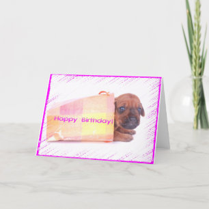 Rhodesian Ridgeback HAPPY BIRTHDAY Greeting Card