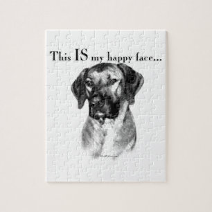 Rhodesian Ridgeback Happy Face Jigsaw Puzzle