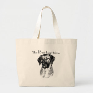 Rhodesian Ridgeback Happy Face Large Tote Bag