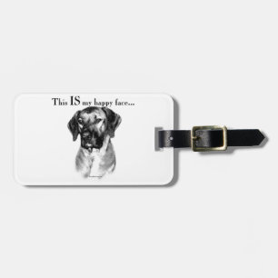 Rhodesian Ridgeback Happy Face Luggage Tag